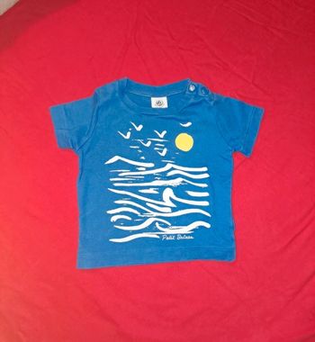 Tee-shirt bleu taille 12 mois