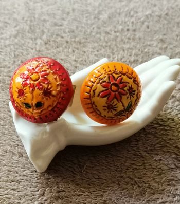 Bagues vintage fleur réglables