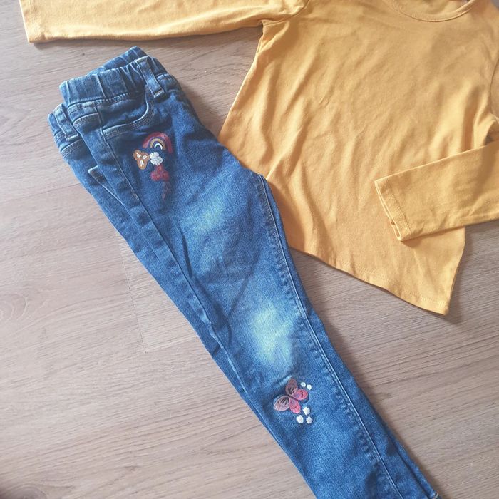 🩷 Ensemble tee-shirt ML jeans 4 ans Tex #emyfleury_4ansfille - photo numéro 5