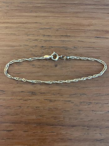 Bracelet chaine plaqué or 18cm