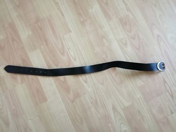 Ceinture noire en cuir Longueur 70 cm