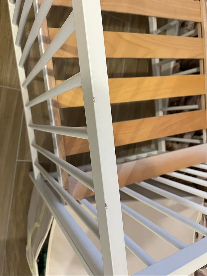 Lit bébé en bois avec matelas - photo numéro 9