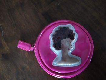 porte monnaie rose rond