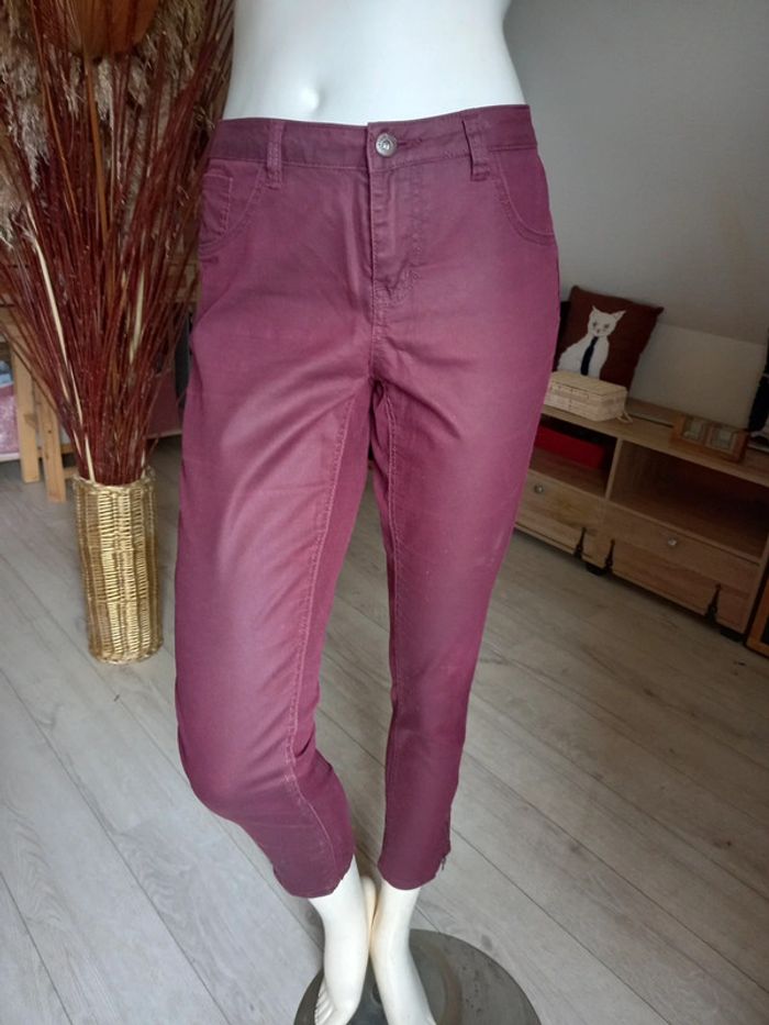 Pantalon violet foncé 7/8 ieme taille XL - photo numéro 2