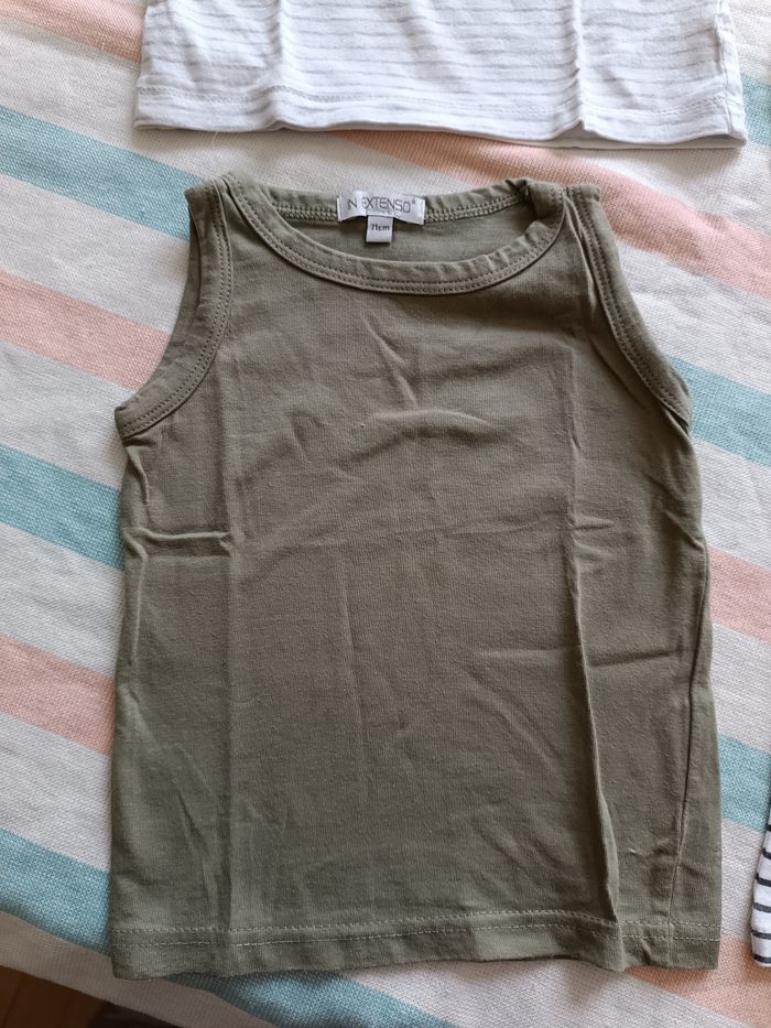 Lot 4 tee shirt sans manches 9 mois - photo numéro 4