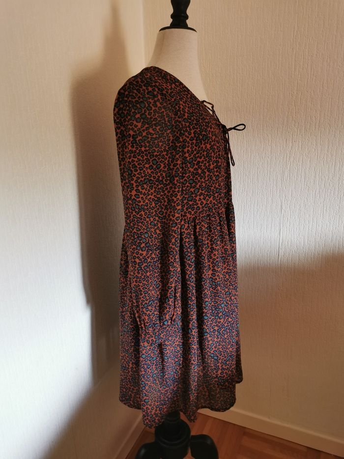 Robe fluide imprimé léopard Majolica T38 - photo numéro 4