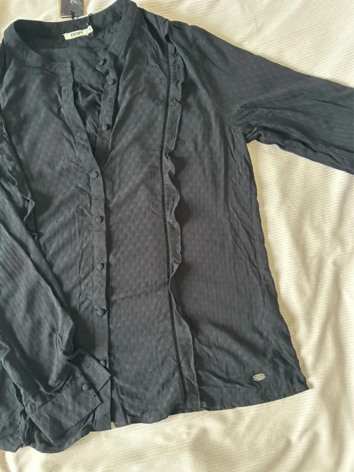 Blouse chemise ddp noir neuf avec étiquette - photo numéro 3