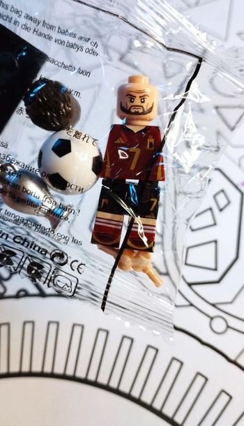 Personnage type Lego football neuf Kevin de Bruyne Belgique