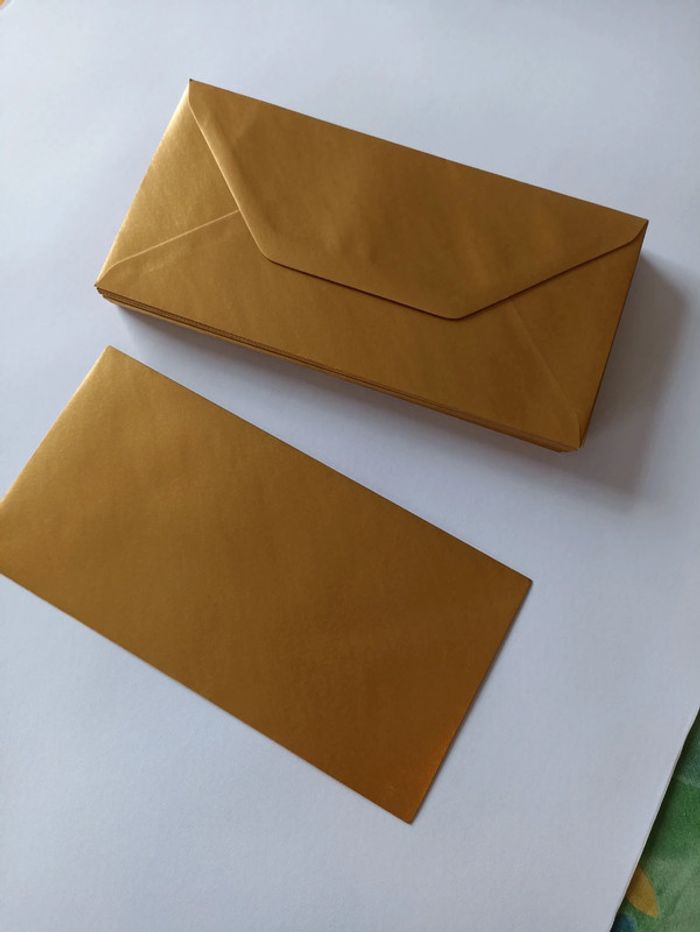 Lot de 40 enveloppes métallisées or - photo numéro 3