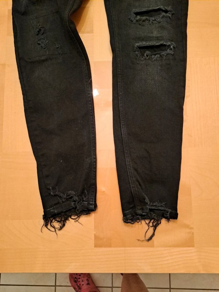 Jean troué noir T38 #isacorbashomme - photo numéro 7