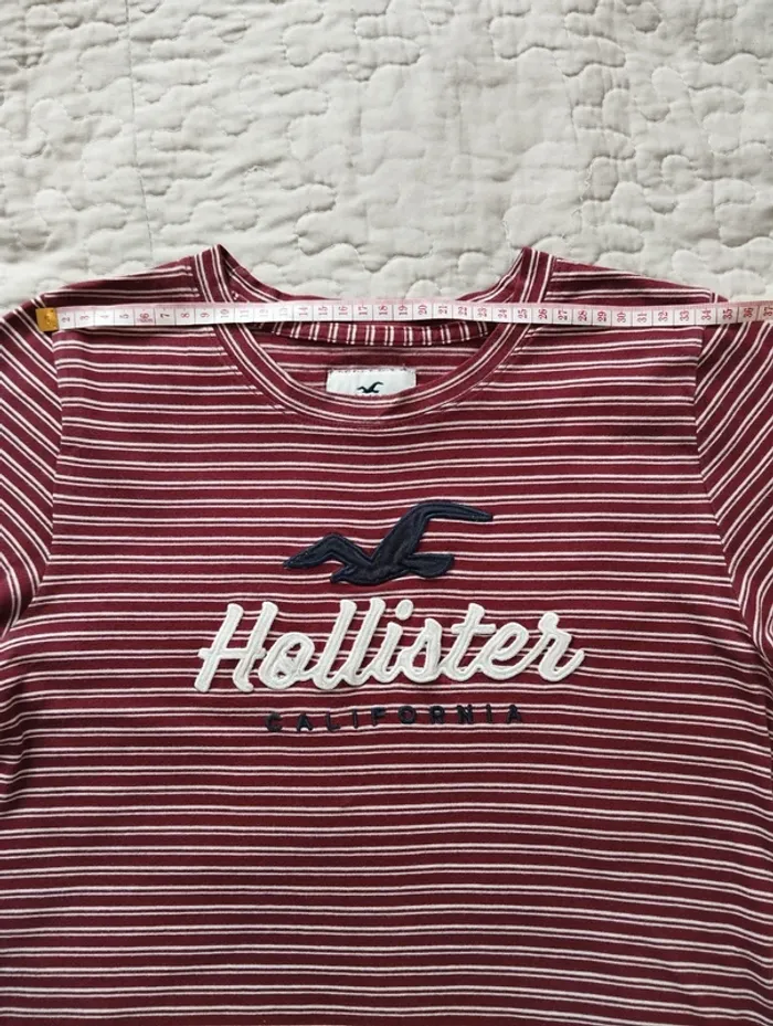 T-shirt Hollister bordeaux taille XS femme - photo numéro 5