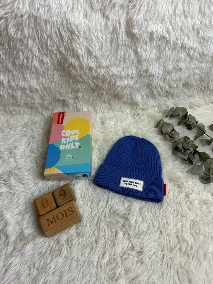 Bonnet pop purple hello Hossy cool kids only taille 9-18 mois