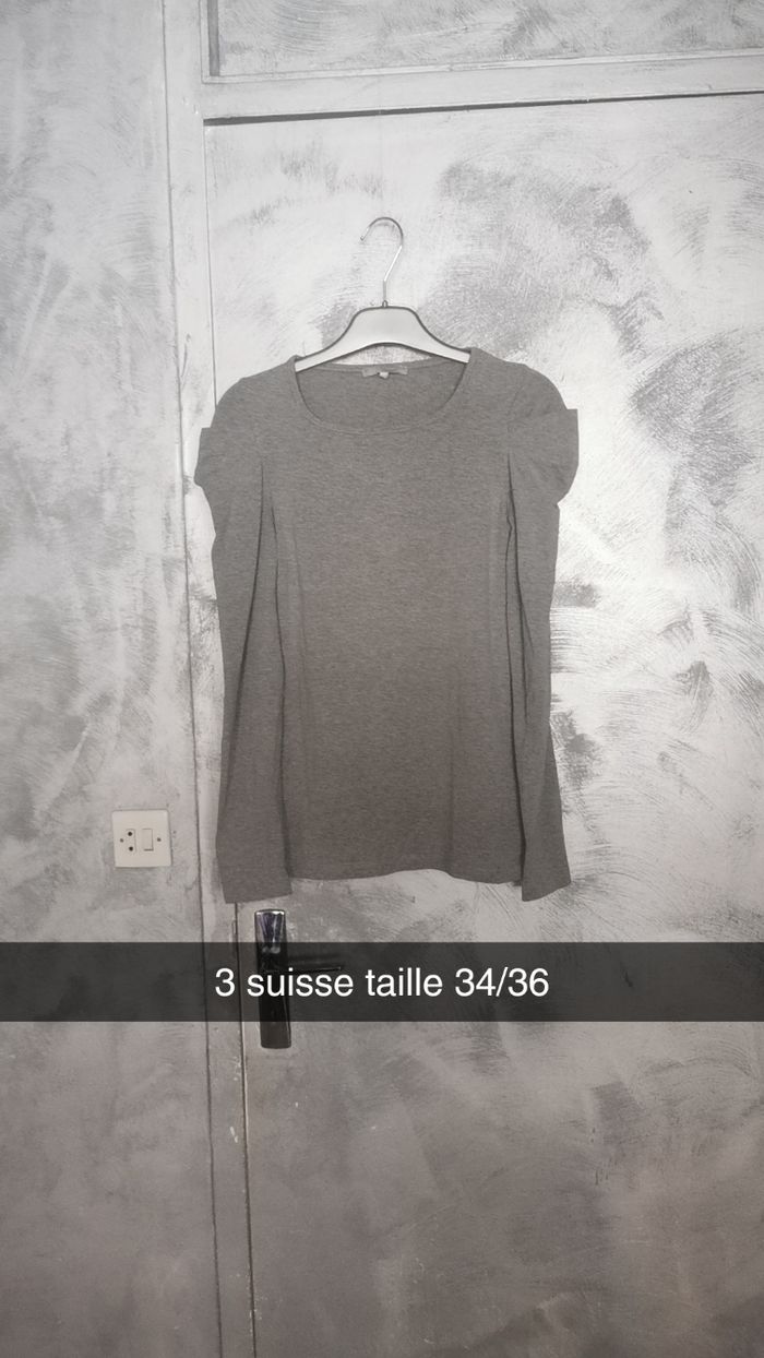 Tee shirt manche longue gris