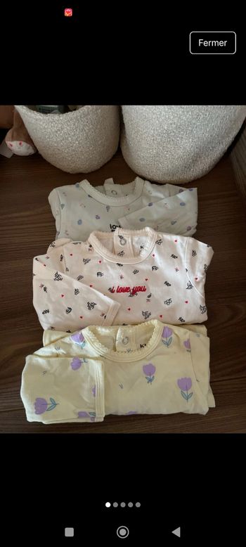 Lot trois pyjamas légers