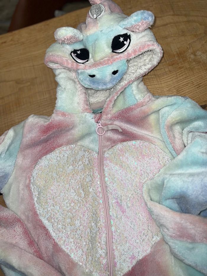 Pyjama combinaison begummy chaud polaire 13-14 ans 13 14 licorne costume polaire tout doux hiver - photo numéro 2