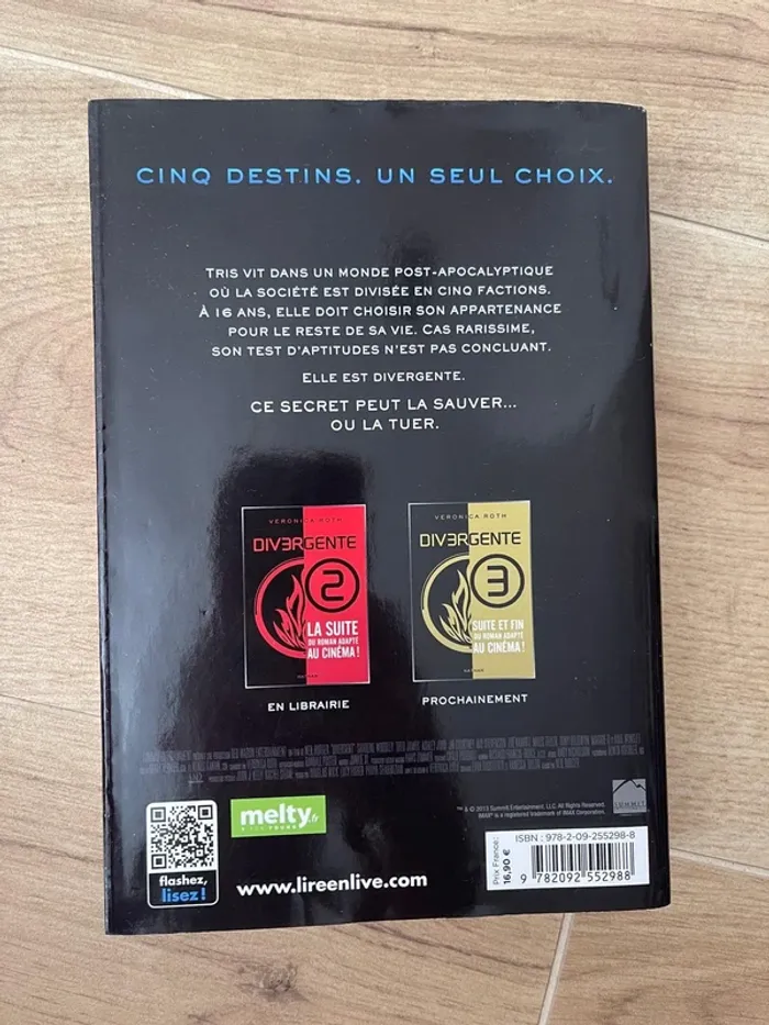 Livre Divergente – Tome 1 de Veronica Roth - photo numéro 2