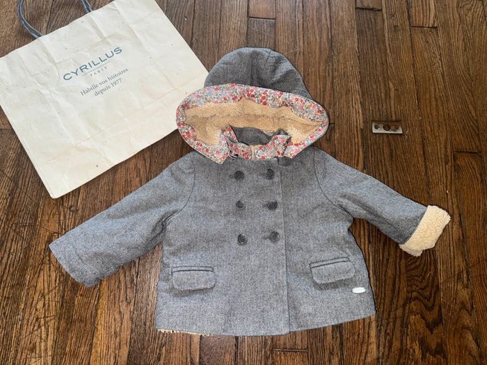 Manteau Cyrillus détails liberty 9 mois