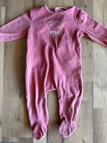 Pyjama velours rose