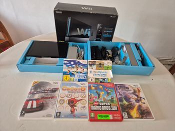 Console Nintendo wii noire en boite et jeux