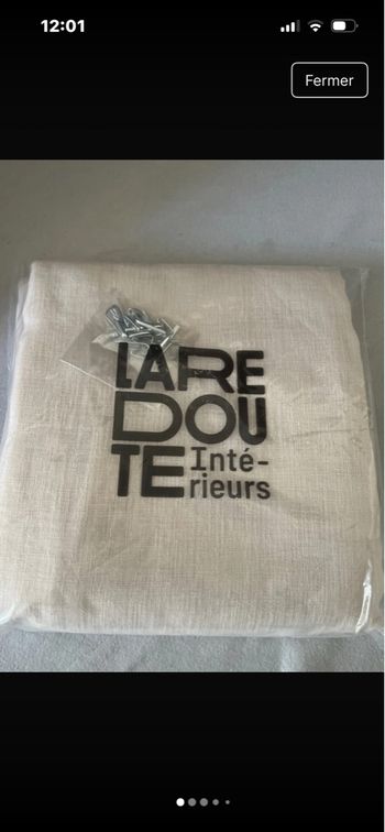 Rideau Voilage à galon fronceur, Nyong 250×140cm écru 