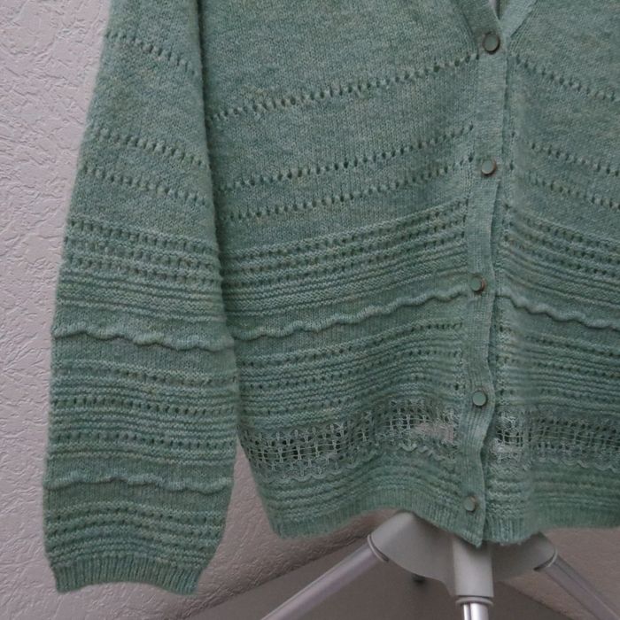 💚 Cardigan vert sauge KIABI – Taille L – Maille ajourée – Parfait état ! 💚 - photo numéro 2