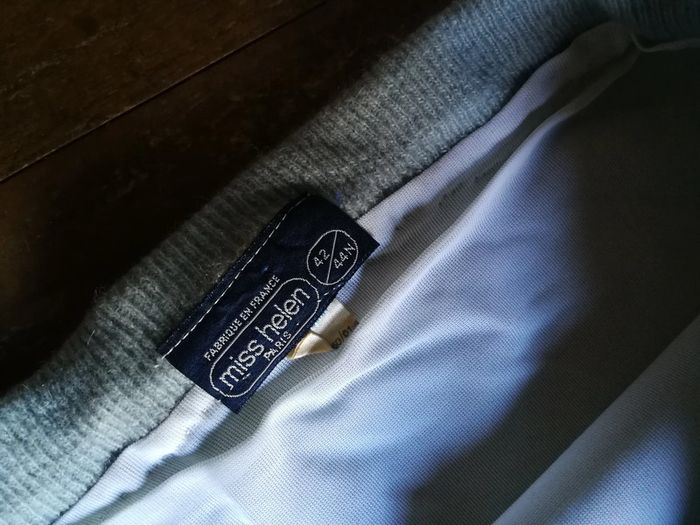 Jupe droite bleu claire en laine - photo numéro 3