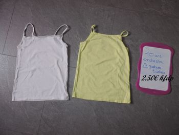 lot de 2 débardeurs orchestra taille 10 ans attention voir photo quelques taches