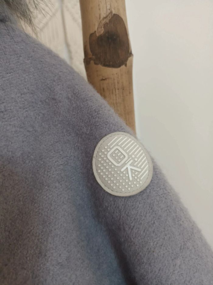 Joli manteau à capuche gris très chaud Okaïdi 12 ans - photo numéro 4