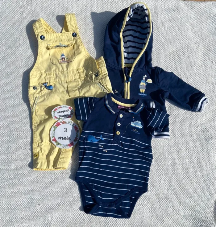 Ensemble 3 pièces Sergent Major taille 3 mois