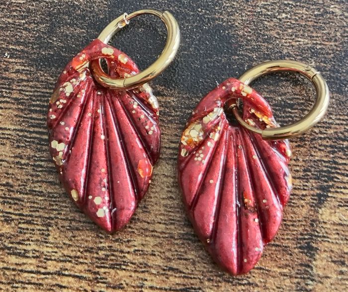 Boucles d'oreilles faites mains