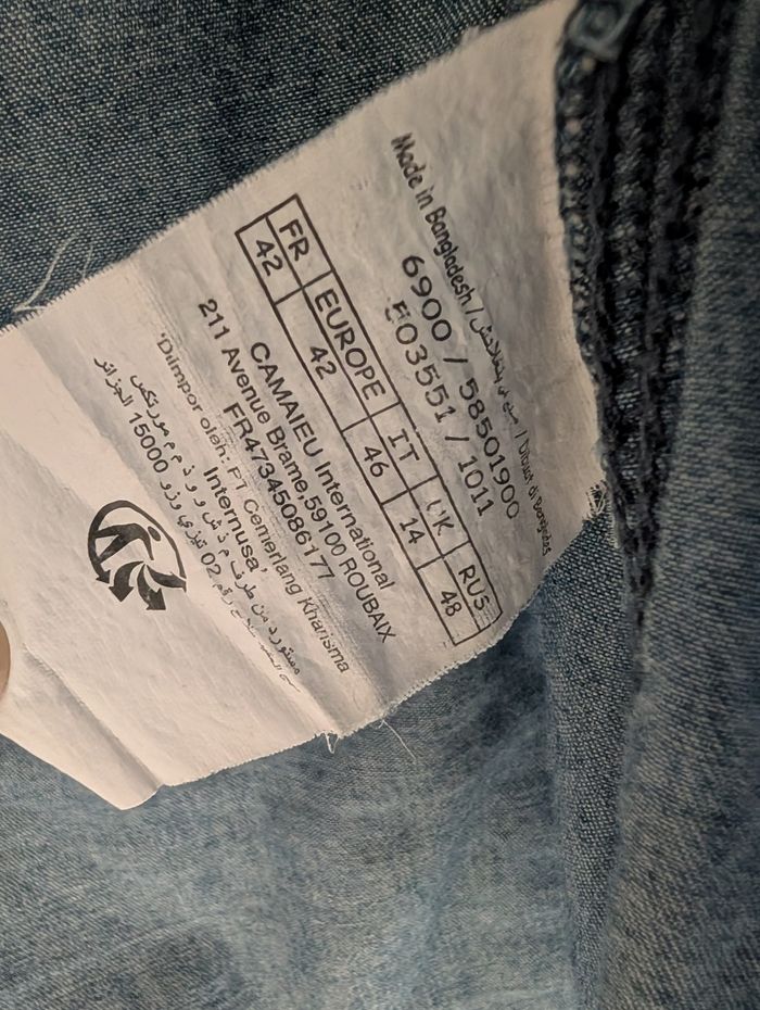 Chemise jean CAMAÏEU femme - photo numéro 4