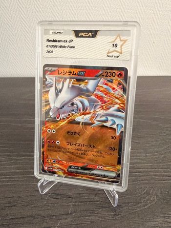 Reshiram ex 017/086 PCA 10 – Foudre Noir (White Flare) carte Pokémon japonaise 