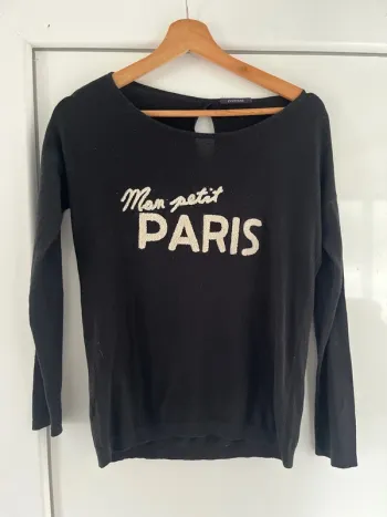 Pull noir fin