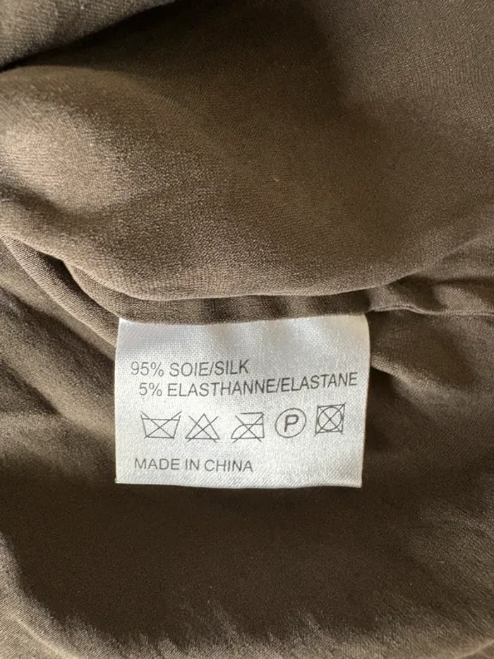 Débardeur essentiel marron soie - photo numéro 4