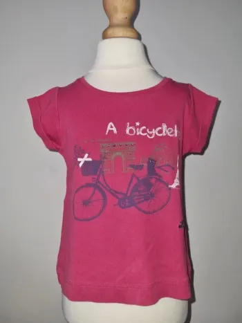 T-shirt rose Lili Gaufrette