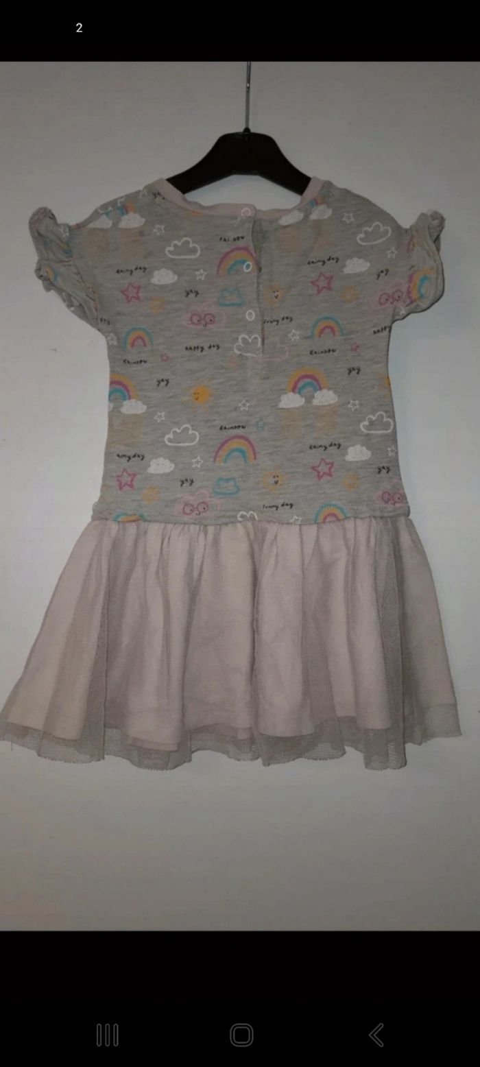 Robe ete avec partie tulle jupe 18 mois orchestra - photo numéro 2