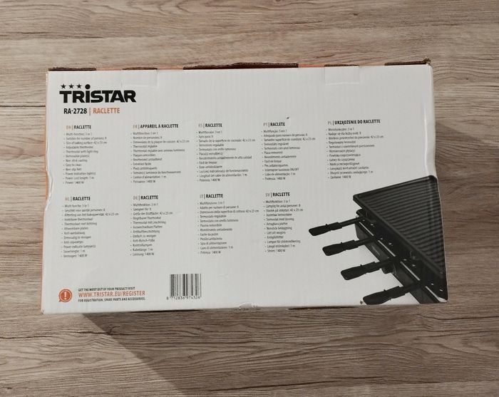 Appareil à raclette et gril TRISTAR RA-2728 8 personnes - photo numéro 4