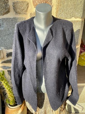 Cardigan en maille bleue marine - An’ge 