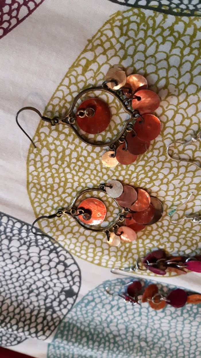 Lot de 2 paires de boucles d'oreilles - photo numéro 2