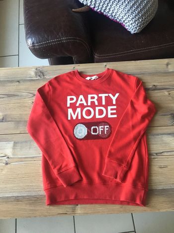 Pull fin sequins réversibles 9/10ans