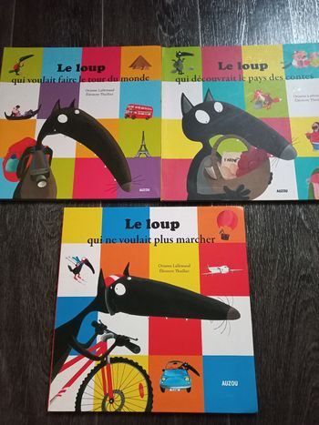 Lot 3 livres le loup auzou mes p'tits albums 