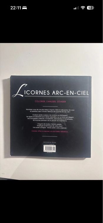 Livre de coloriage licornes