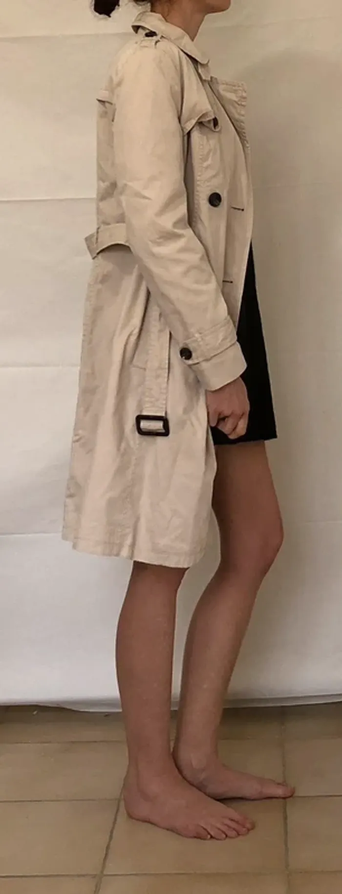 Trench crème avec ceinture Promod taille 38 comme neuf - photo numéro 9