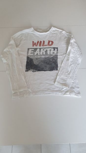T shirt blanc manches longues en 12 ans