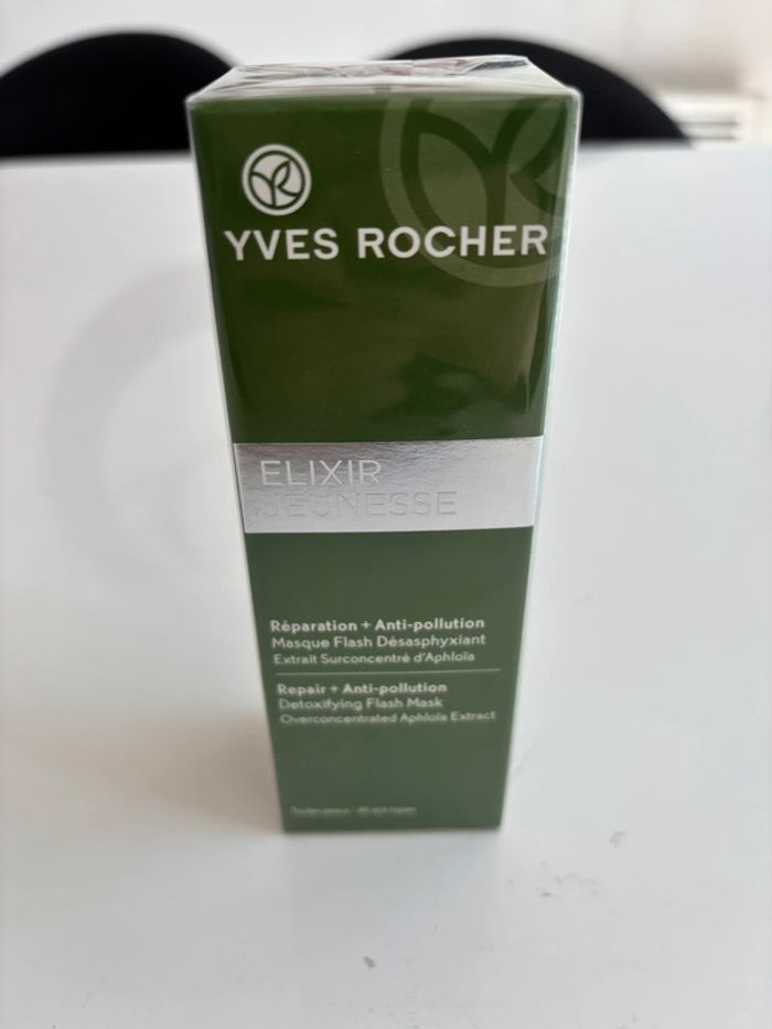 Yves Rocher Masque Flash Désasphyxiant Réparation + Anti-pollution - Elixir Jeunesse