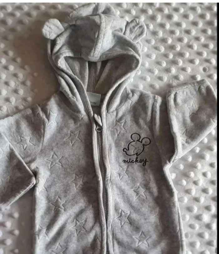 Pull zippé velours Mickey 3 mois