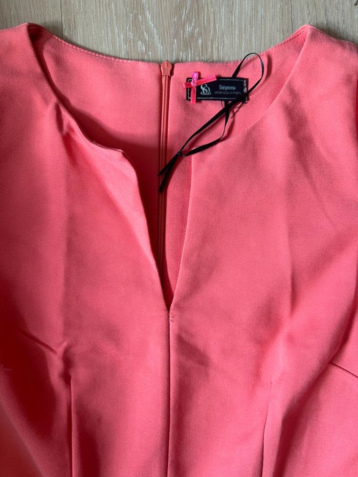 Robe femme rose clair chic soirée cocktail - photo numéro 2