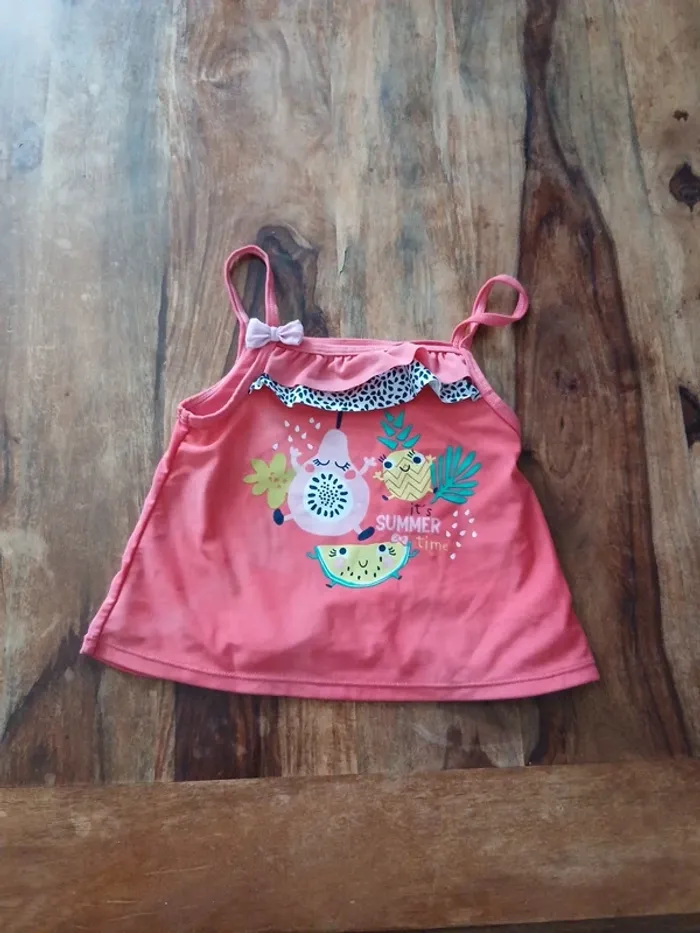 Haut de maillot de bain fille 36 mois