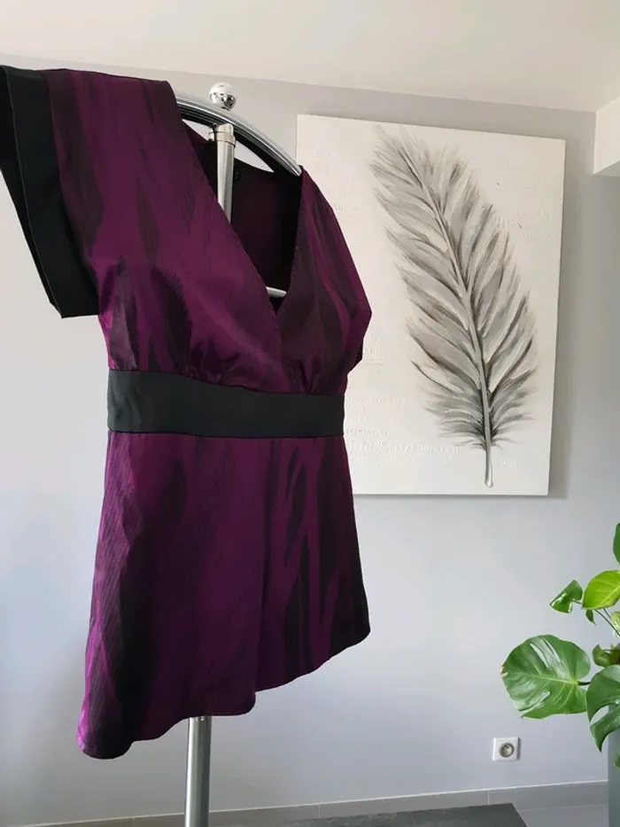 Haut H&M 39 noir et Bordeaux - photo numéro 3