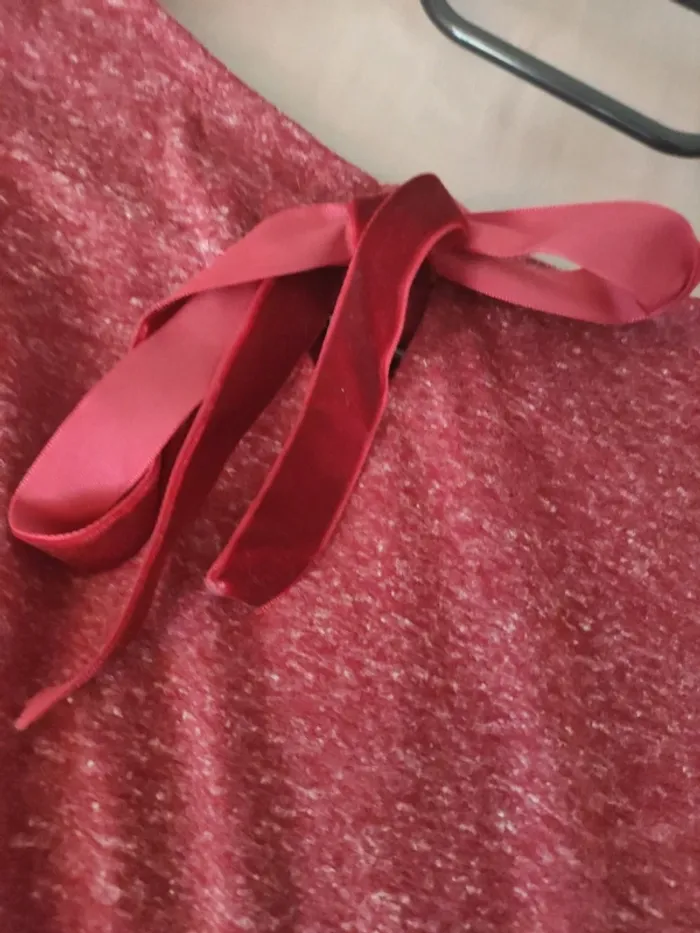 T-shirt rouge chiné - photo numéro 4